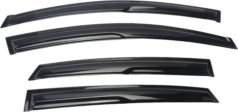 WONSABON Tape-On Window Visors Deflectors Rain Guards 4 Piece Set ‎Compatible with 2012-2015 Honda Civic Sedan 94462 - Image 2